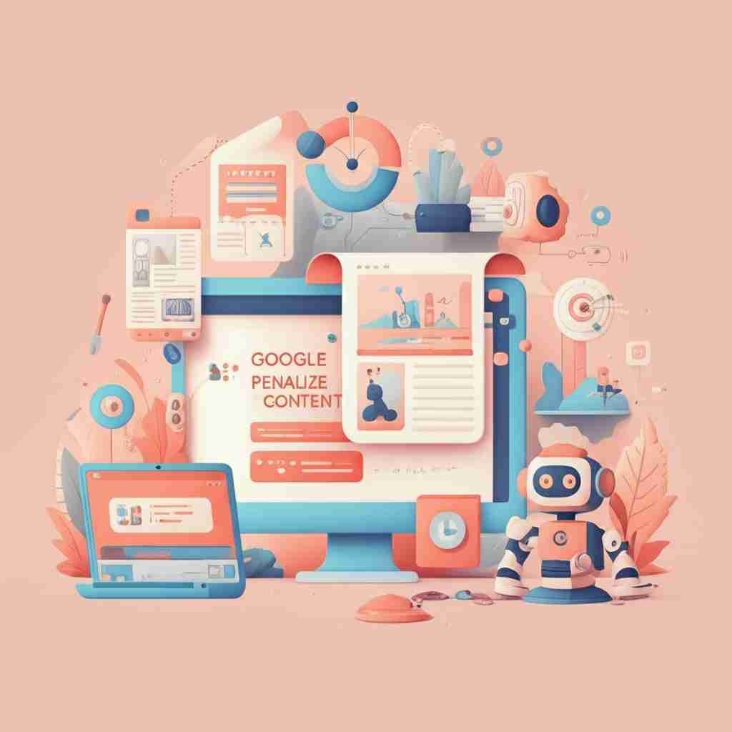 An image illustrating Google doesn’t penalize AI content—86.5% of top pages use some AI, study finds